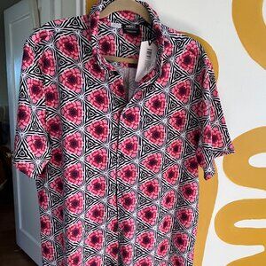Men's Wesc Shortsleeve graphic button up